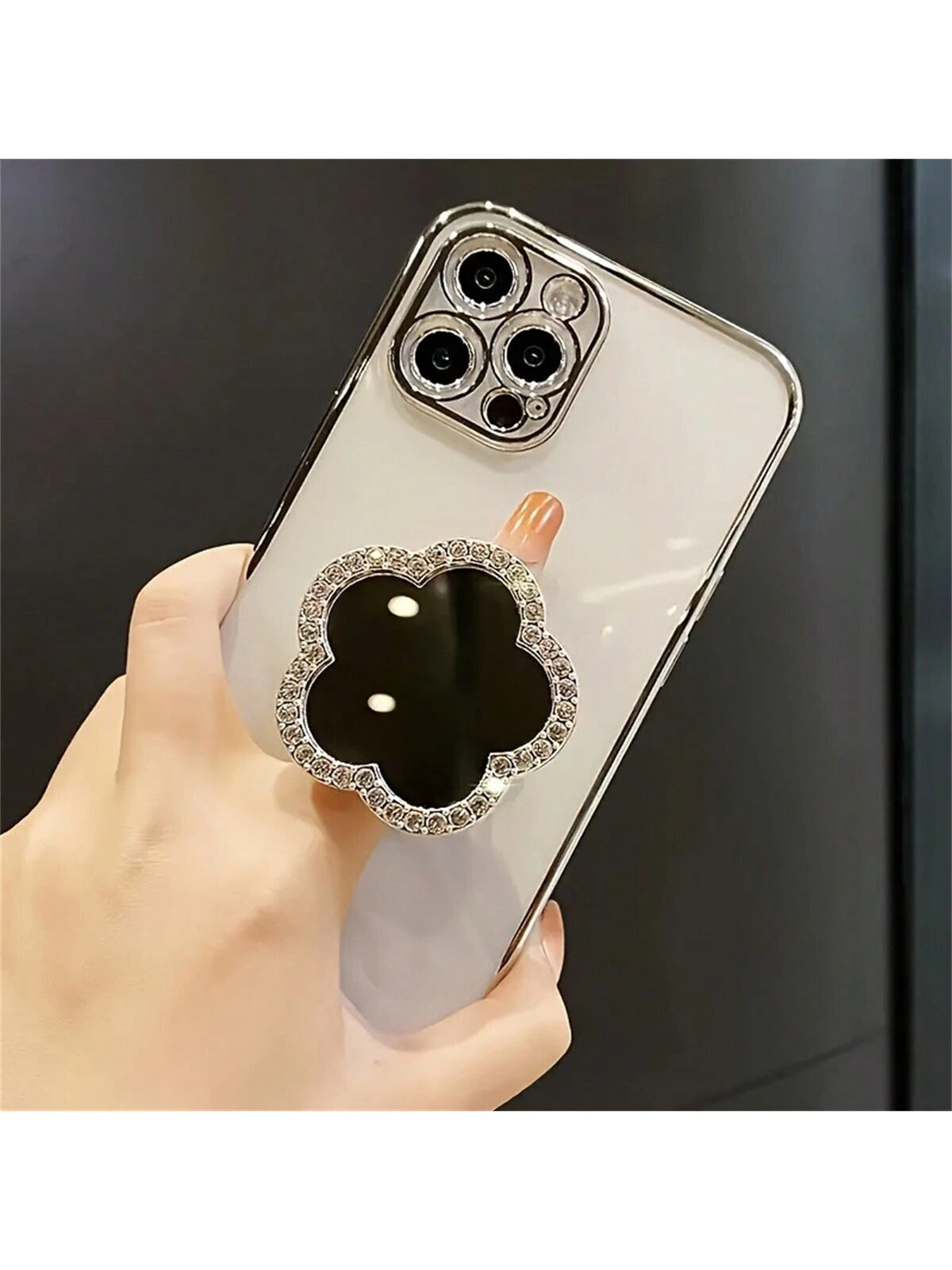 Plum Blossom New Zinc Alloy Cartoon Boy Mirror Diy Mobile Phone Holder