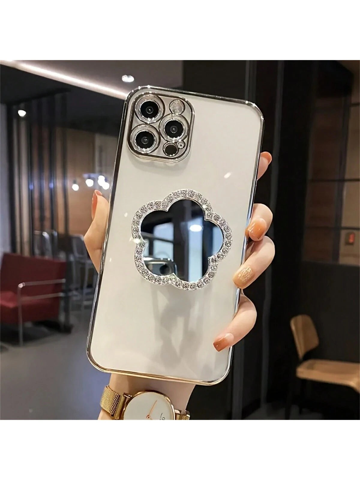 Plum Blossom New Zinc Alloy Cartoon Boy Mirror Diy Mobile Phone Holder